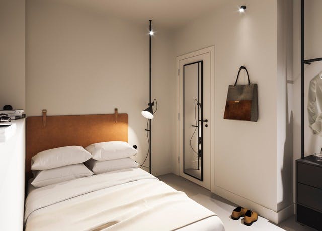 Sleep Deeper-rum utan fönster med king size-säng
